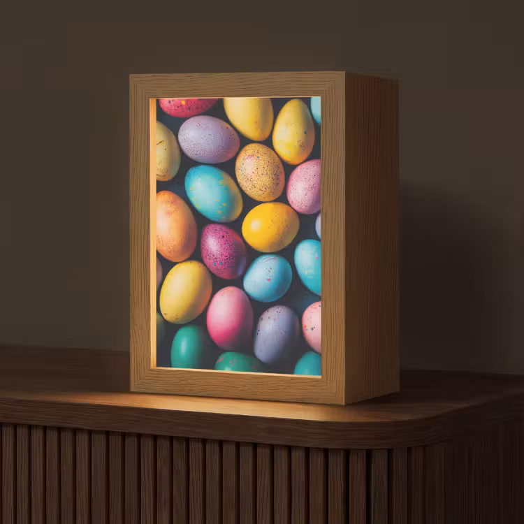 Kleurrijk - Paaseitjes - Spetters Light Box met kabel (Tafellamp) klein -z3d_website