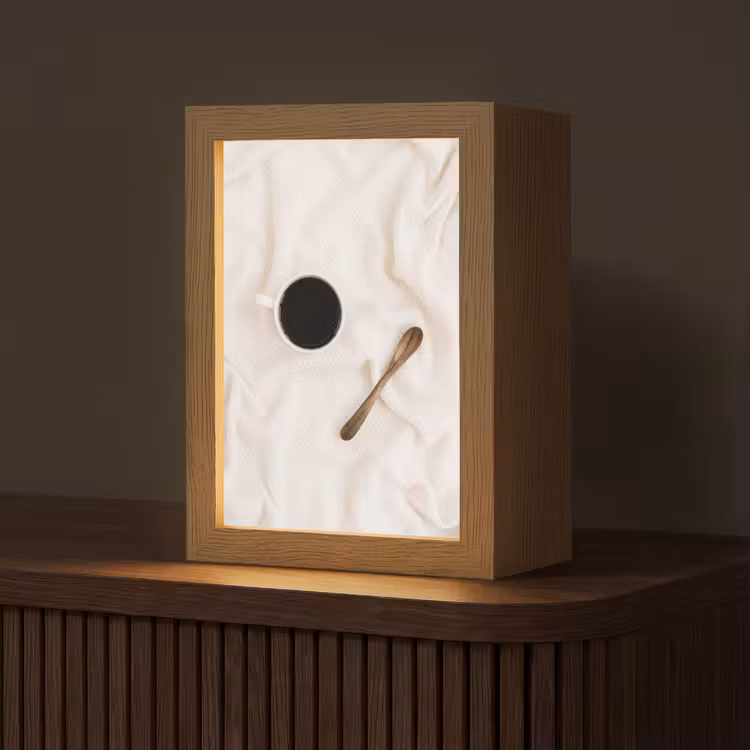Koffie - Lepel - Mok Light Box met kabel (Tafellamp) klein -z3d_website