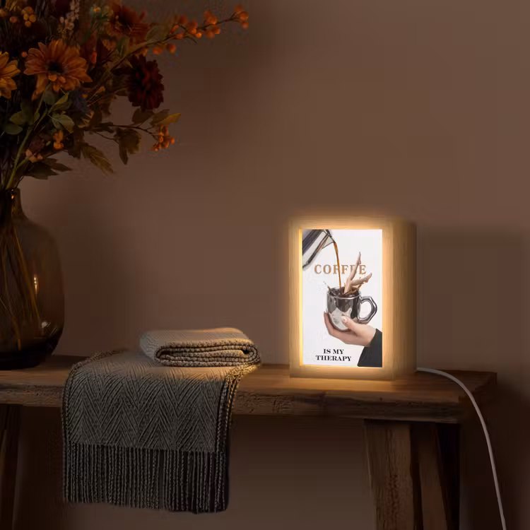 Koffie - Mok - Kan - Therapie Light Box met kabel (Tafellamp) klein -sfeer4