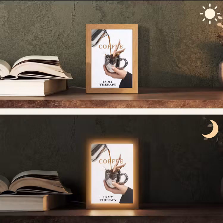 Koffie - Mok - Kan - Therapie Light Box met kabel (Tafellamp) klein -sfeer3