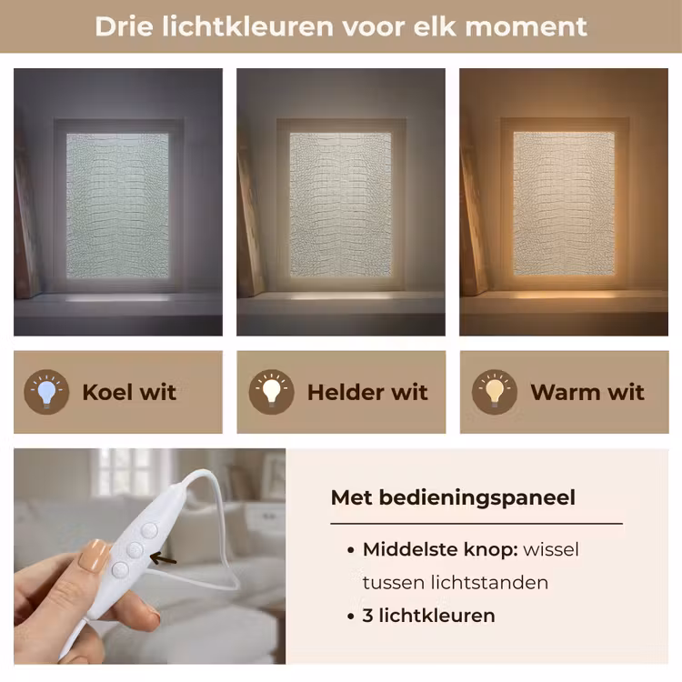 Krokodillenleer - Schubben - Groen Light Box met kabel (Tafellamp) klein -USP_lichtkleurNL