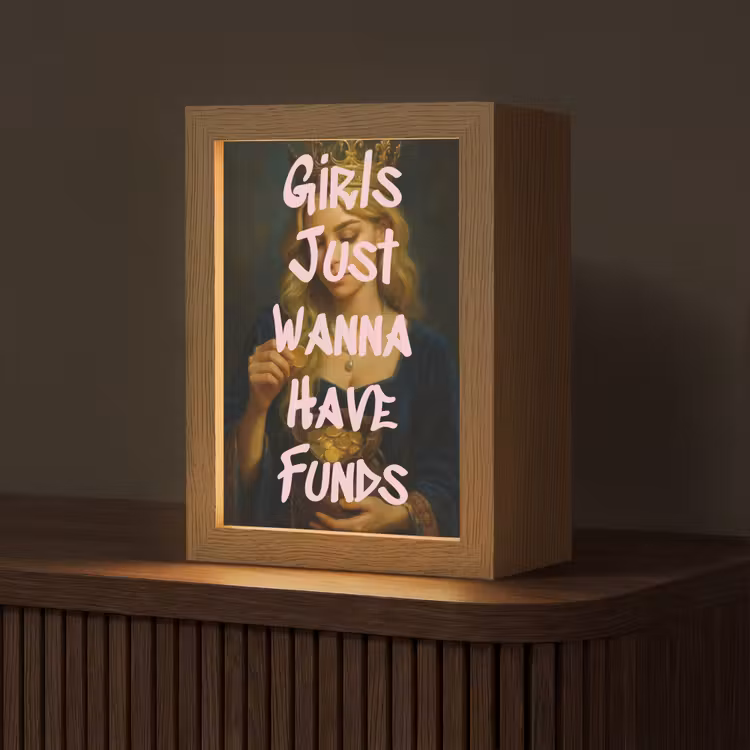 Kroon - Vrouw - Jurk - Opvallend Light Box met kabel (Tafellamp) klein -z3d_website