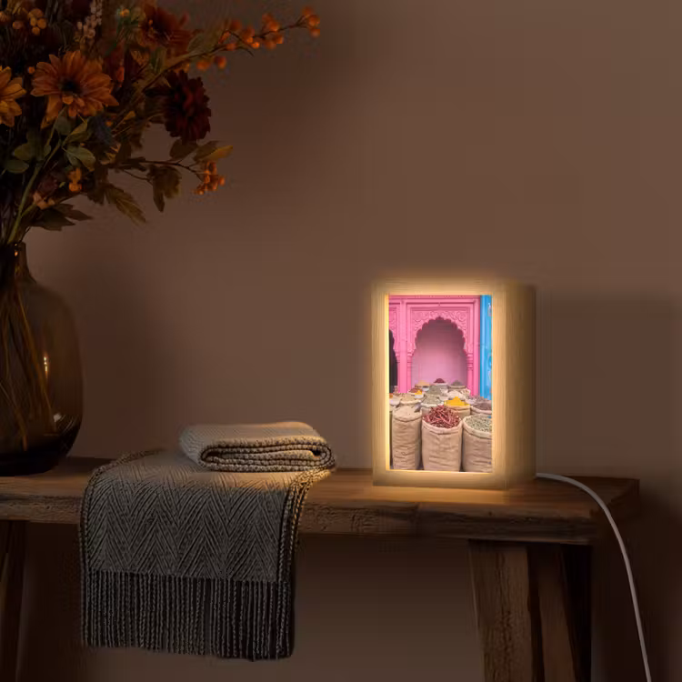 Tafellamp - Kruiden - Markt - Roze - Kruiden - Markt - Roze Light Box met kabel (Tafellamp) klein