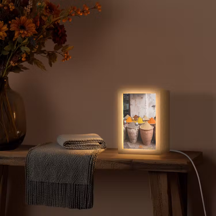Tafellamp - Kruiden - Potten - Oosters - Kruiden - Potten - Oosters Light Box met kabel (Tafellamp) klein