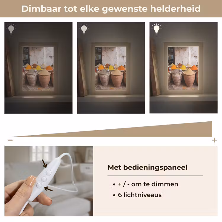 Tafellamp - Kruiden - Potten - Oosters - Kruiden - Potten - Oosters Light Box met kabel (Tafellamp) klein