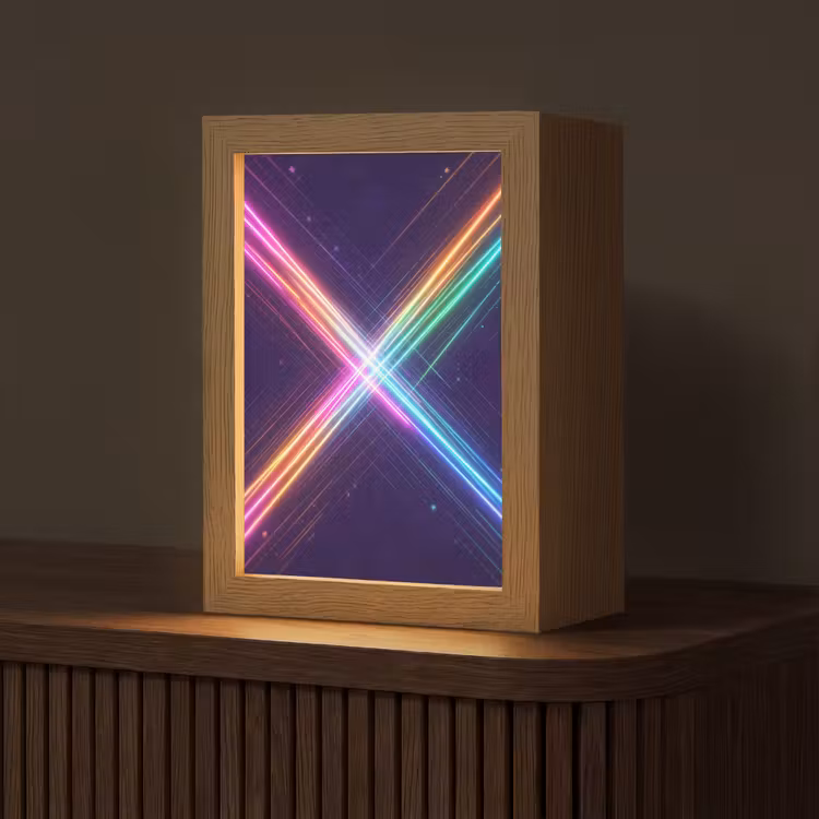 Kruisen - Lasterstralen - Neon Light Box met kabel (Tafellamp) klein -z3d_website
