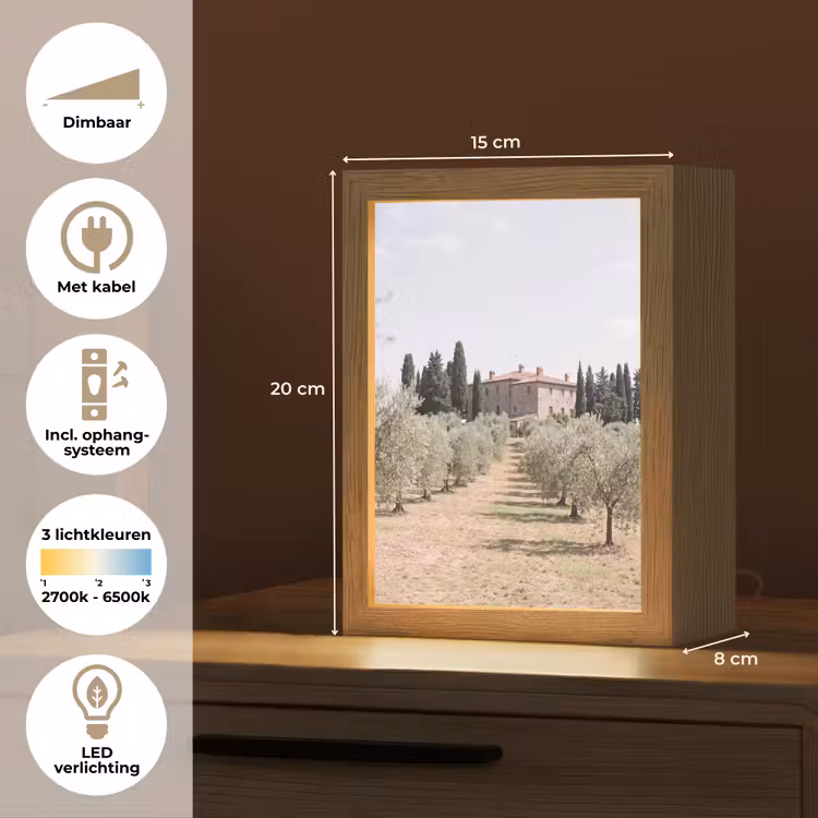 Tafellamp - Landhuis - olijfboom - gaard - Landhuis - olijfboom - gaard Light Box met kabel (Tafellamp) klein