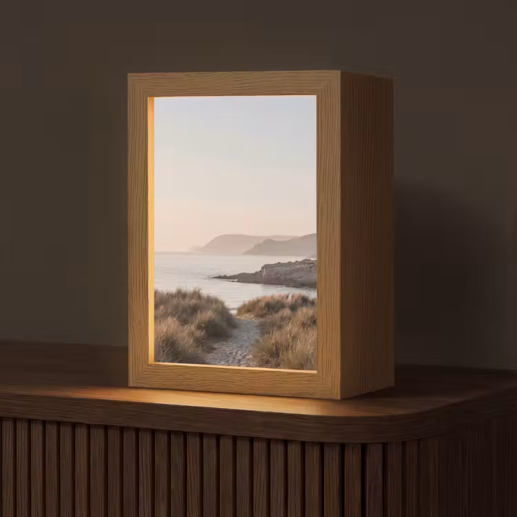 Landschap - Kust - Duinen Light Box met kabel (Tafellamp) klein -z3d_website