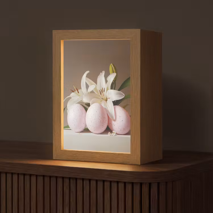 Lelies - Eieren - Pasen Light Box met kabel (Tafellamp) klein -z3d_website