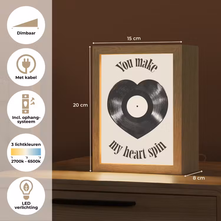 Love - Muziek - Quote Light Box met kabel (Tafellamp) klein -USP_NL