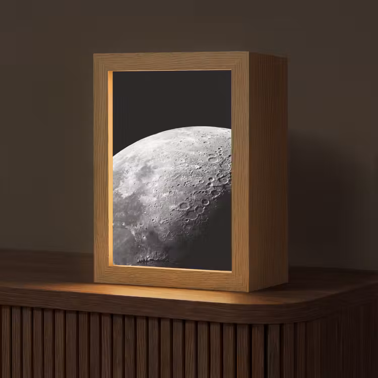 Tafellamp - Maan - Kraters - Ruimte - Maan - Kraters - Ruimte Light Box met kabel (Tafellamp) klein