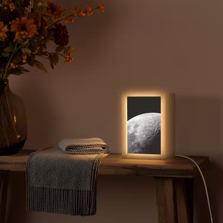 Tafellamp - Maan - Kraters - Ruimte - Maan - Kraters - Ruimte Light Box met kabel (Tafellamp) klein
