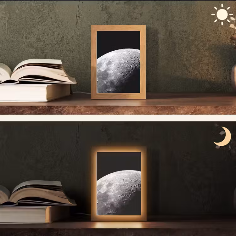 Tafellamp - Maan - Kraters - Ruimte - Maan - Kraters - Ruimte Light Box met kabel (Tafellamp) klein