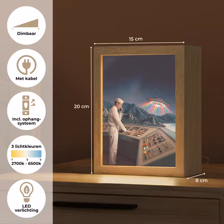 Tafellamp - Man - Controlekamer - Strand - Man - Controlekamer - Strand Light Box met kabel (Tafellamp) klein