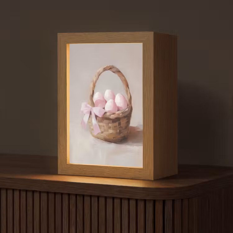 Mand - Eieren - Roze Light Box met kabel (Tafellamp) klein -z3d_website