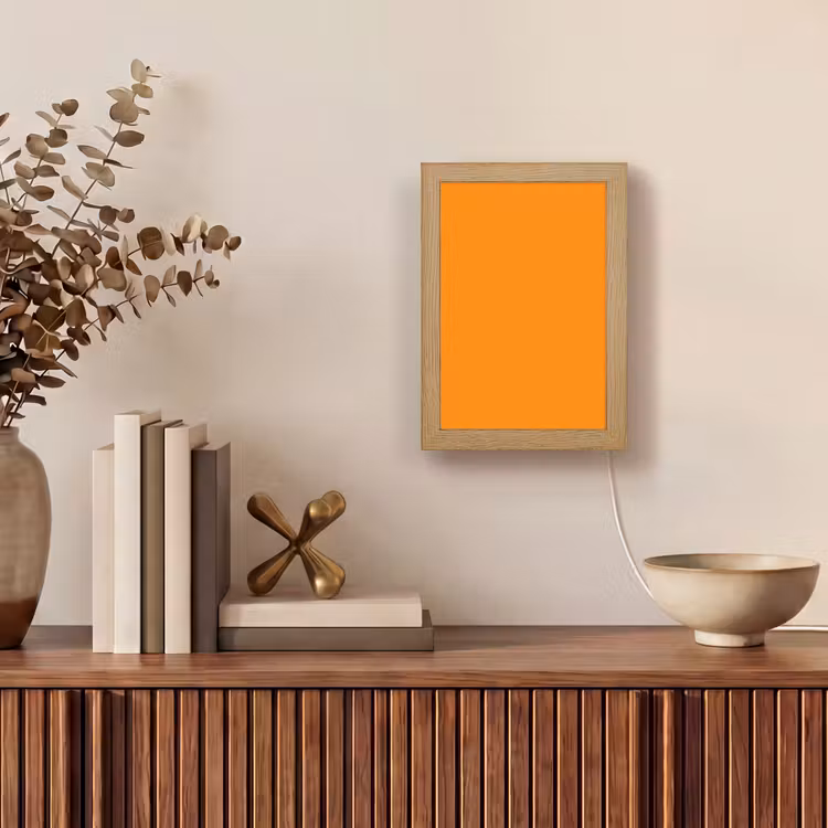 Marigold - Glow - Oranje Light Box met kabel (Tafellamp) klein 925 -sfeer2