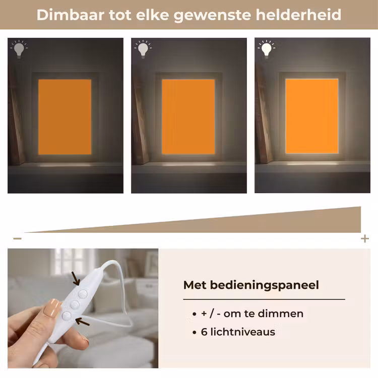 Marigold - Glow - Oranje Light Box met kabel (Tafellamp) klein 925 -USP_dimbaarNL