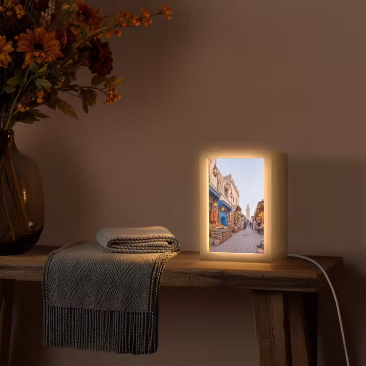 Tafellamp - Markt - Oosters - Kleurrijk - Markt - Oosters - Kleurrijk Light Box met kabel (Tafellamp) klein
