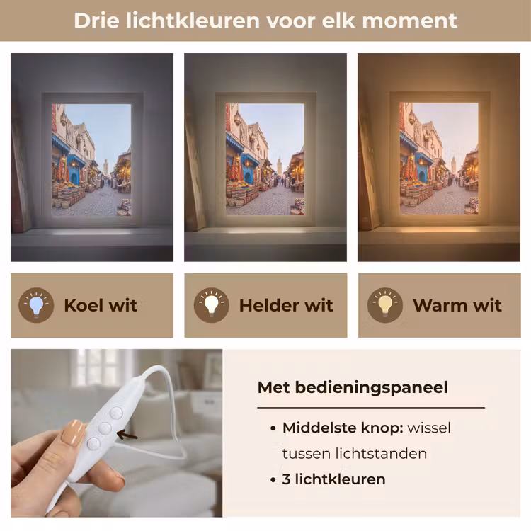 Tafellamp - Markt - Oosters - Kleurrijk - Markt - Oosters - Kleurrijk Light Box met kabel (Tafellamp) klein