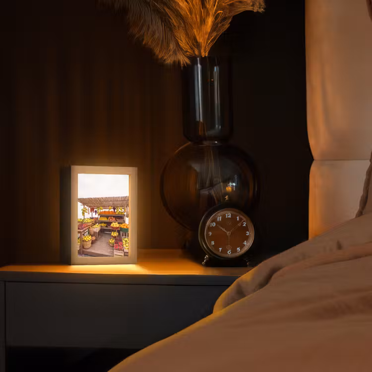 Tafellamp - Marktkraam - Fruit - Vers - Marktkraam - Fruit - Vers Light Box met kabel (Tafellamp) klein