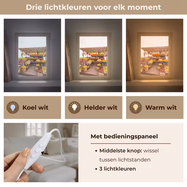 Tafellamp - Marktkraam - Fruit - Vers - Marktkraam - Fruit - Vers Light Box met kabel (Tafellamp) klein