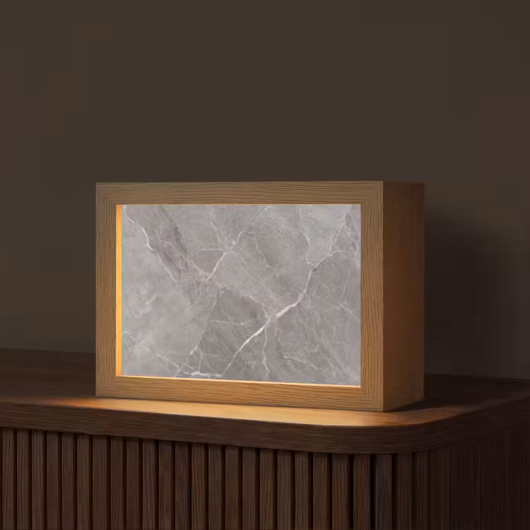 Marmer - Grijs Light Box met kabel (Tafellamp) klein -z3d_website
