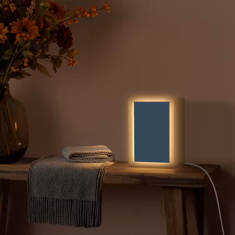 Midnight - Blue - Blauw Light Box met kabel (Tafellamp) klein 925 -sfeer4