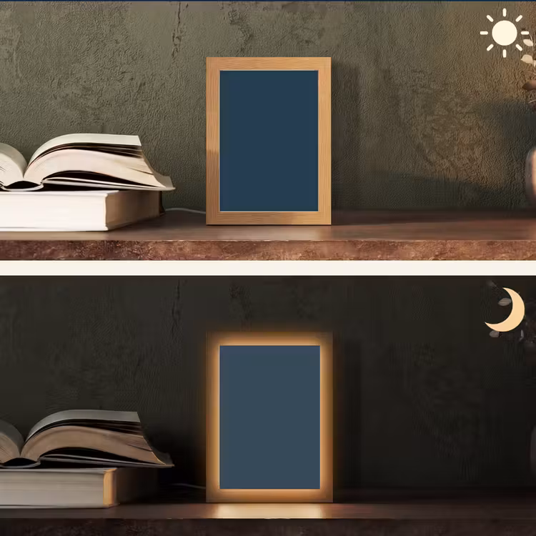 Midnight - Blue - Blauw Light Box met kabel (Tafellamp) klein 925 -sfeer3