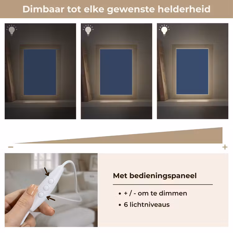 Midnight - Navy - Blauw Light Box met kabel (Tafellamp) klein 925 -USP_dimbaarNL