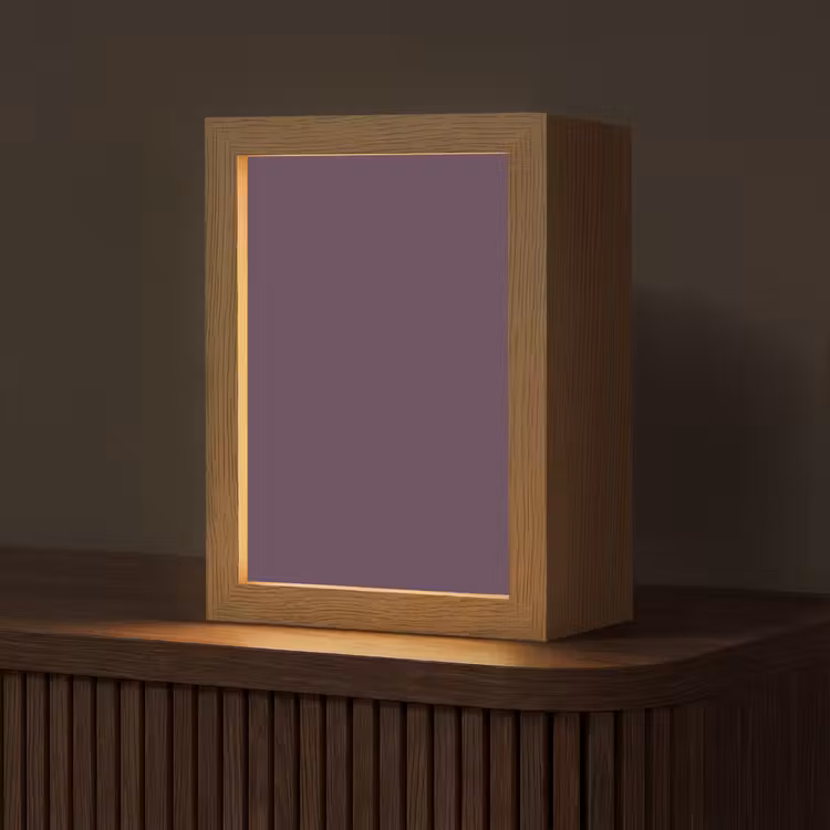 Midnight - Plum - Paars Light Box met kabel (Tafellamp) klein 925 -z3d_website