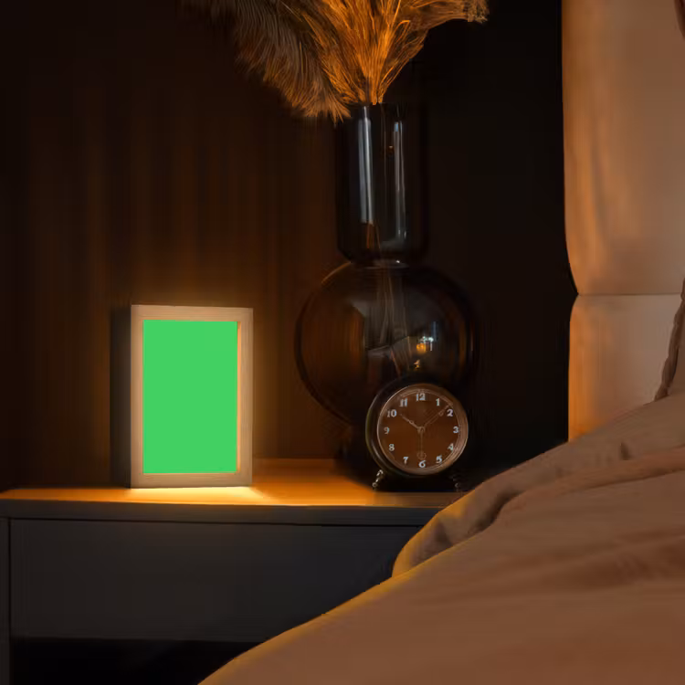 Mint - Green - Groen Light Box met kabel (Tafellamp) klein 925 -sfeer1