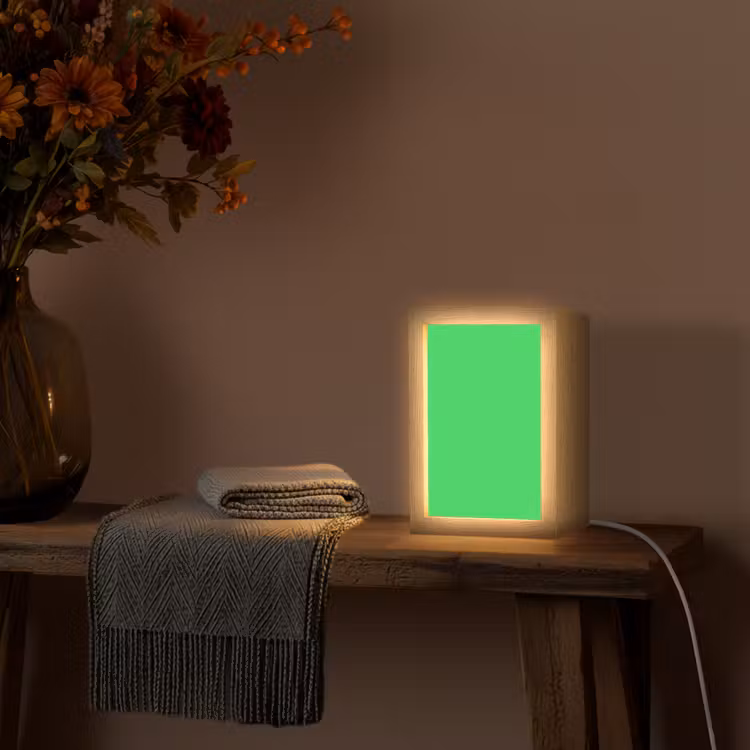 Mint - Green - Groen Light Box met kabel (Tafellamp) klein 925 -sfeer4