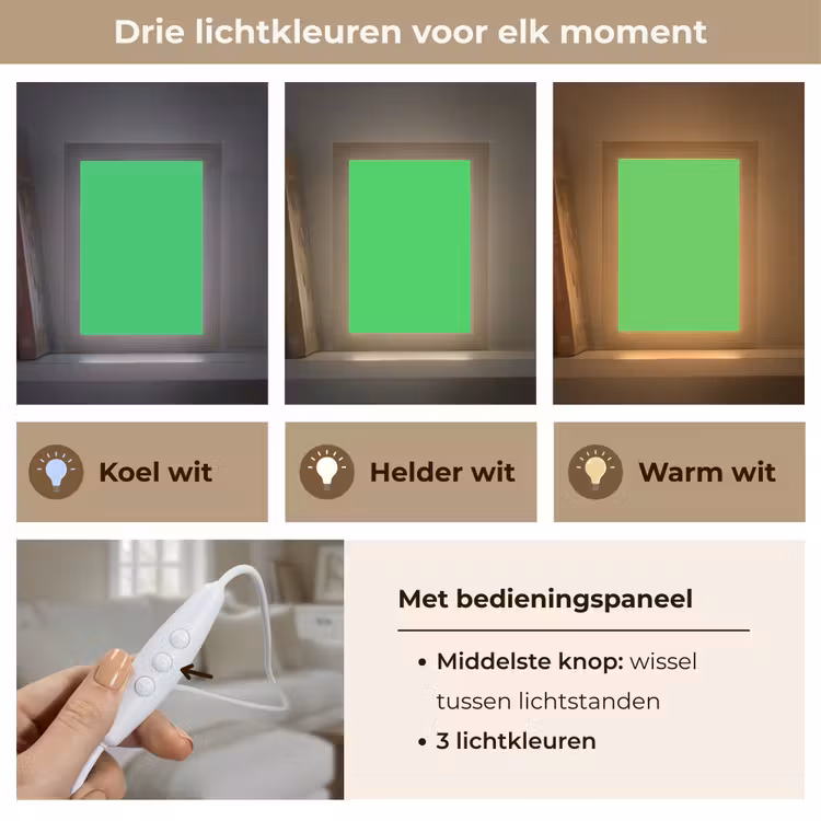 Mint - Green - Groen Light Box met kabel (Tafellamp) klein 925 -USP_lichtkleurNL