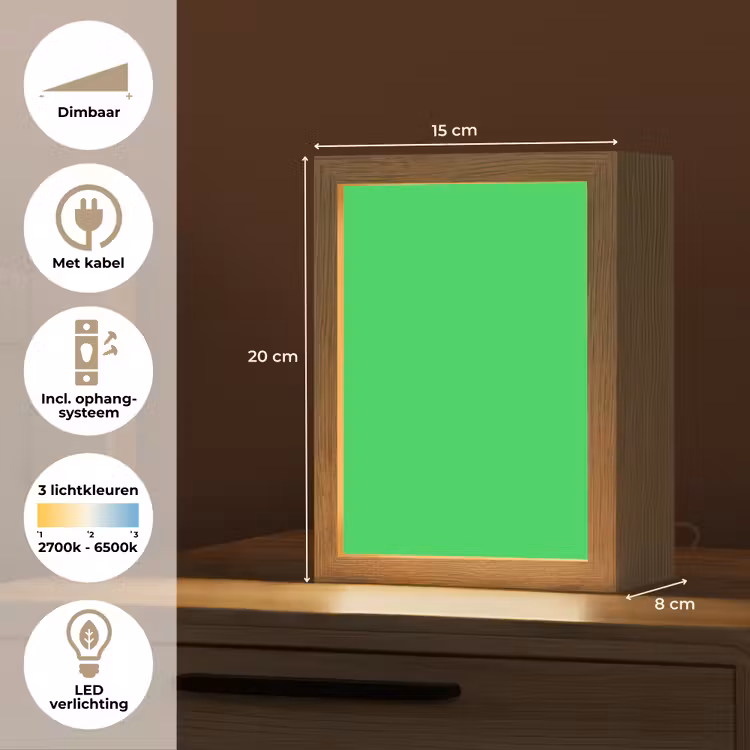 Mint - Green - Groen Light Box met kabel (Tafellamp) klein 925 -USP_NL