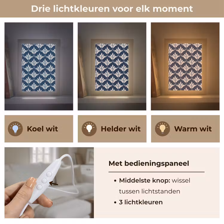 Modern - Ontwerp - Blauw Light Box met kabel (Tafellamp) klein 925 -USP_lichtkleurNL