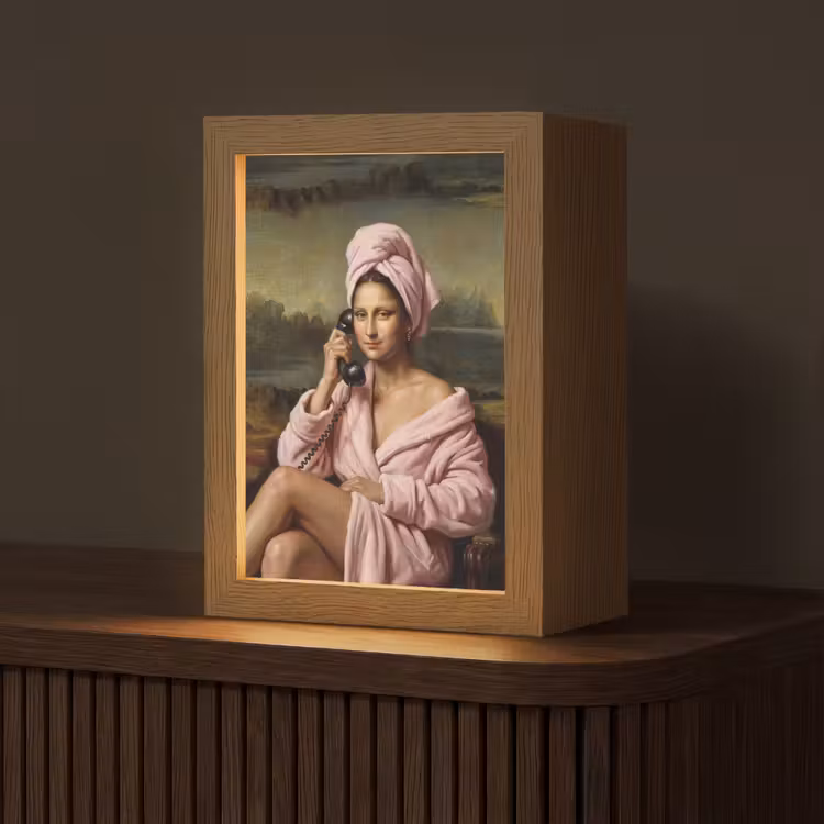 Mona - Klassiek - Roze Light Box met kabel (Tafellamp) klein -z3d_website