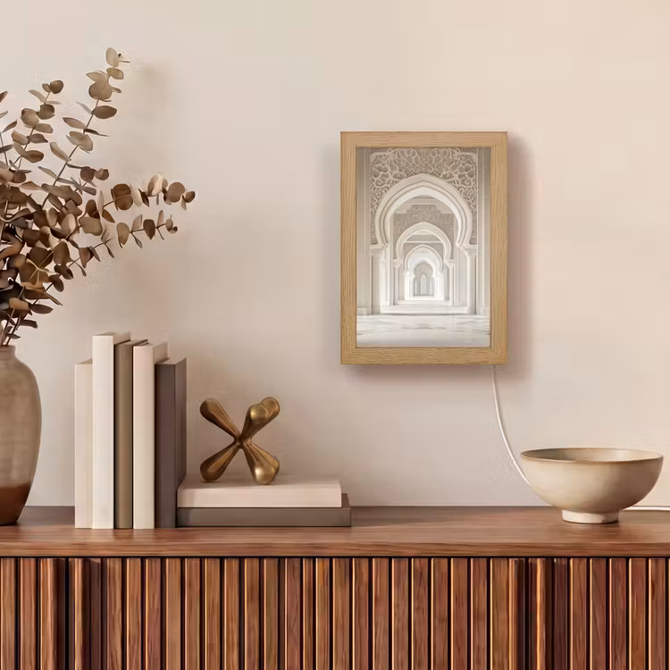 Moskee - Architectuur - Ramadan - Islamitische Light Box met kabel (Tafellamp) klein -sfeer2