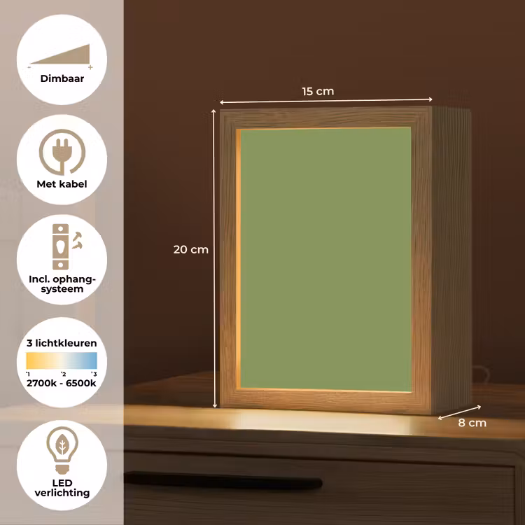 Moss - Green - Groen Light Box met kabel (Tafellamp) klein 925 -USP_NL