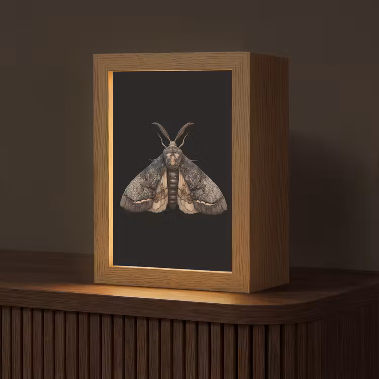 Mot - Bladachtig - Grijs Light Box met kabel (Tafellamp) klein -z3d_website