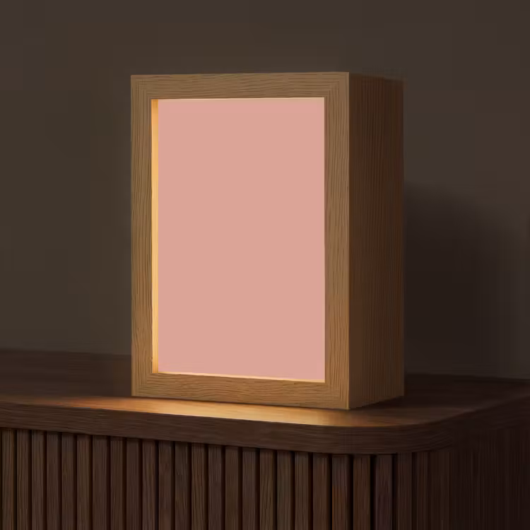 Muted - Salmon - Koraal Light Box met kabel (Tafellamp) klein 925 -z3d_website
