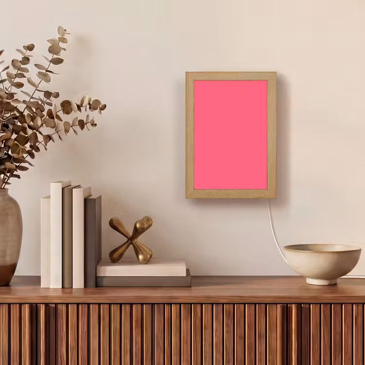 Neon - Flamingo - Roze Light Box met kabel (Tafellamp) klein 925 -sfeer2