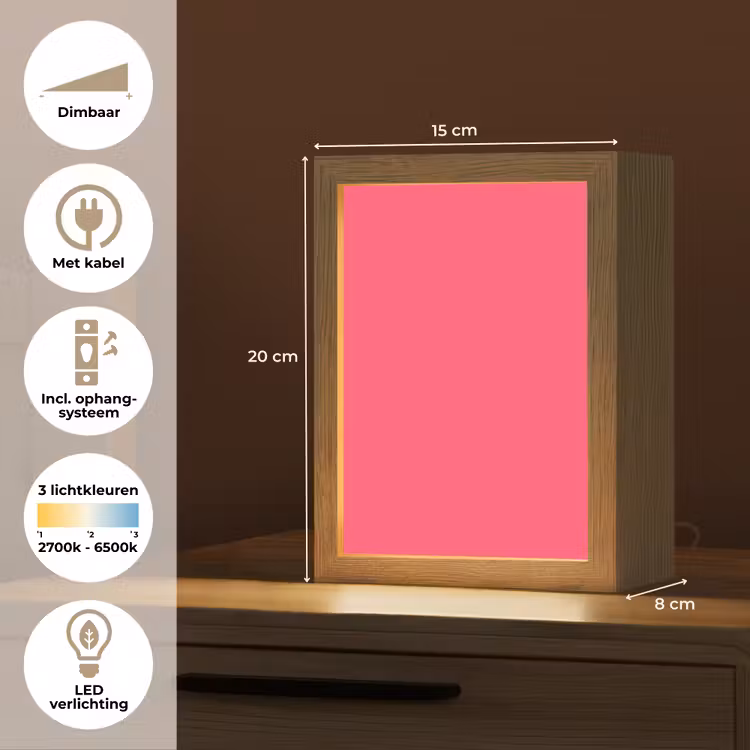 Neon - Flamingo - Roze Light Box met kabel (Tafellamp) klein 925 -USP_NL