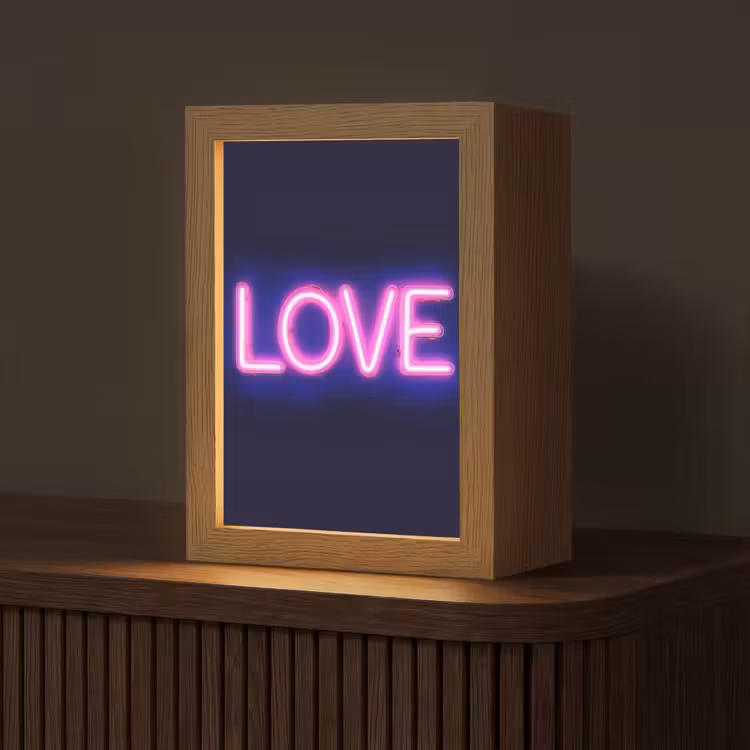 Neon - Love - Valentijn Light Box met kabel (Tafellamp) klein -z3d_website