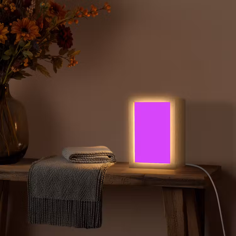 Neon - Orchid - Paars Light Box met kabel (Tafellamp) klein 925 -sfeer4