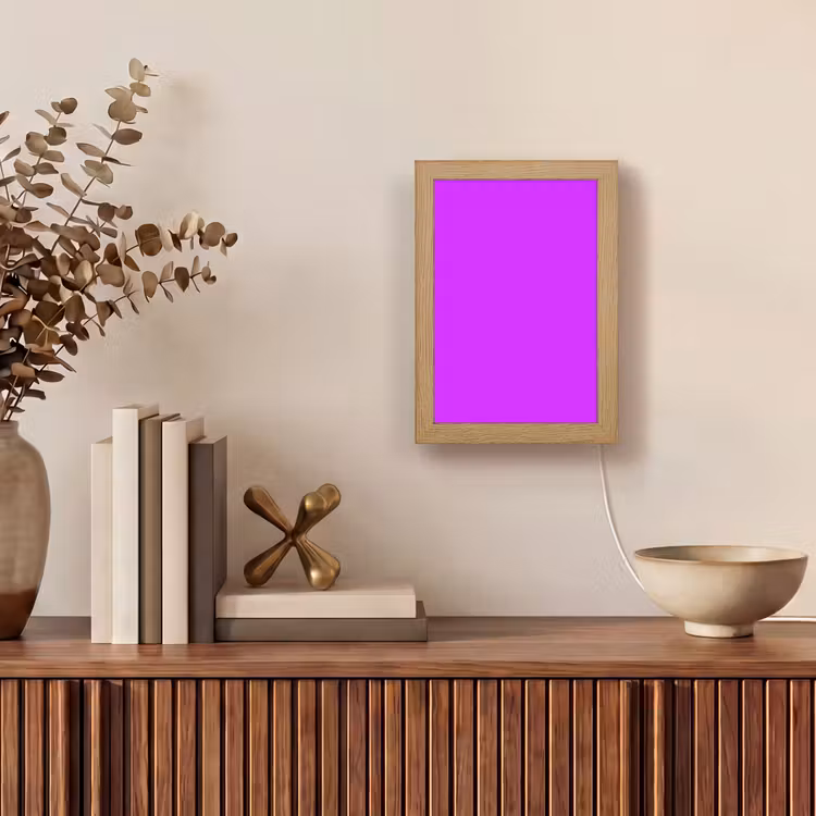 Neon - Orchid - Paars Light Box met kabel (Tafellamp) klein 925 -sfeer2