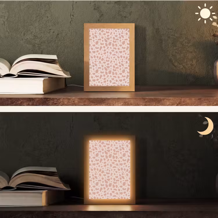 Nude - Luipaard - Tinten Light Box met kabel (Tafellamp) klein 925 -sfeer3