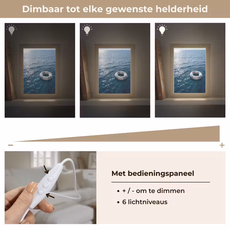 Oceaan - Zwemband - Horizon Light Box met kabel (Tafellamp) klein -USP_dimbaarNL