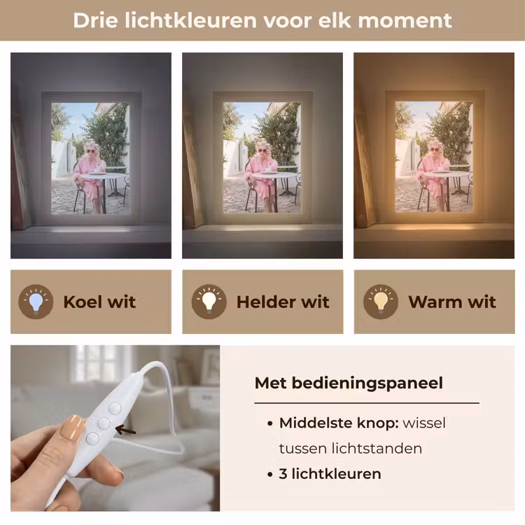 Ochtendjas - Krulspelden - Roze Light Box met kabel (Tafellamp) klein -USP_lichtkleurNL
