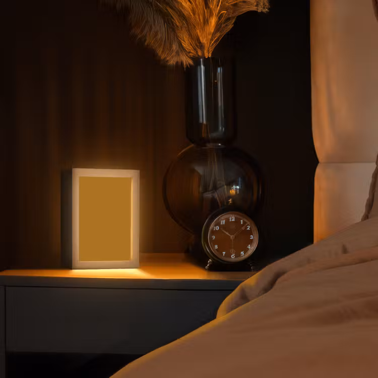 Ocre - Gold - Geel Light Box met kabel (Tafellamp) klein 925 -sfeer1