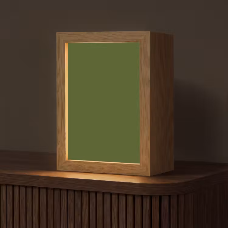 Olive - Drab - Groen Light Box met kabel (Tafellamp) klein 925 -z3d_website